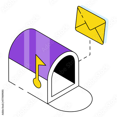 Trendy vector design of letterbox