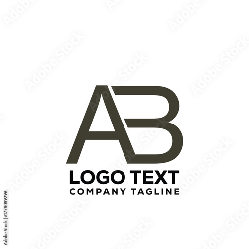 ab or ab letter logo design