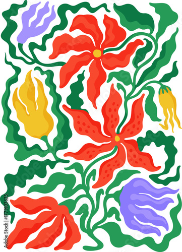 abstract floral composition