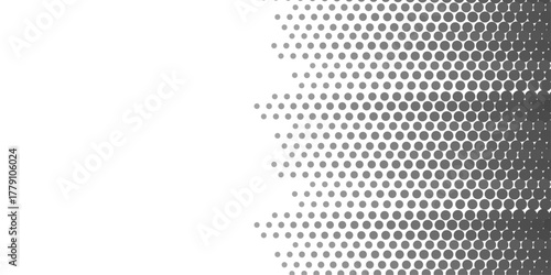 Abstract halftone circle dot pattern on background. Polka dot pattern template Monochrome dotted texture modern seamless. Dots pop art comics with summer background. Vector blot half tone collection.	