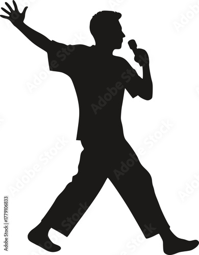 Creative design of hiphop rapper draw