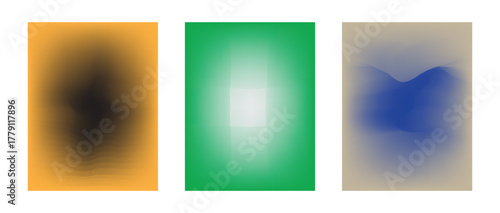 Heatmap Visualization Trio – Gradient Simulation Patterns in Orange, Green, and Blue