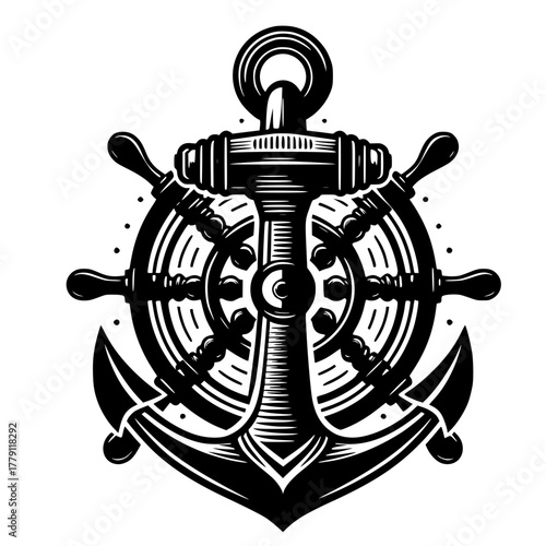 anchor on white background