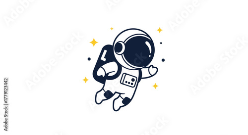 Astronaut in space illustration exploring beyond the earths atmosphere