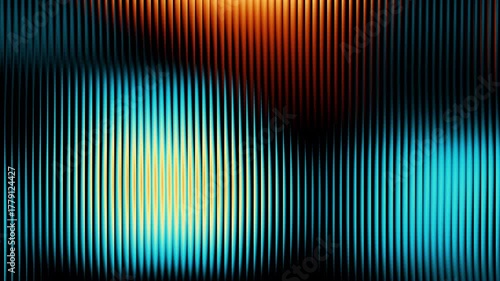 Dynamic glass gradient loop animation in teal and beige tones on a dark background. Elegant abstract motion design with a