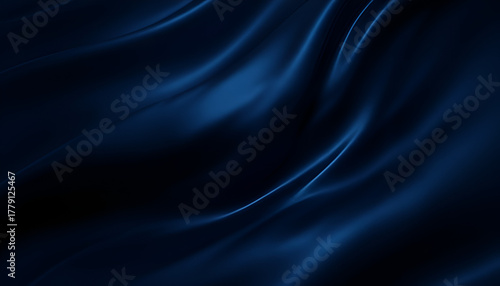 3d render Abstract blue luxury fabric silk cloth textile background 
