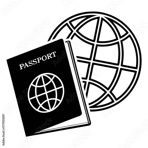 Passport and globe representing international travel