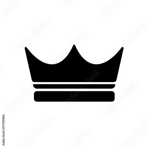 Royal king crown simple -  solid vector icon