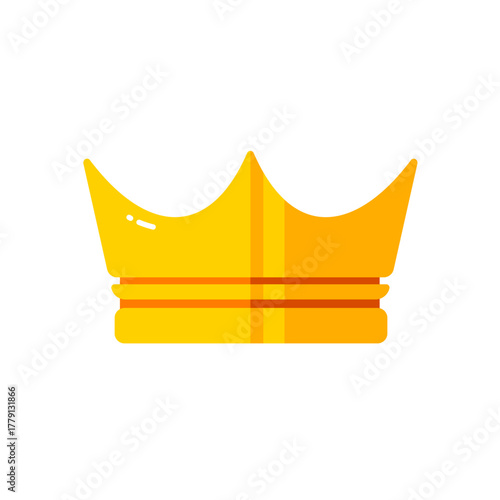 Golden royal crown, premium - vector icon
