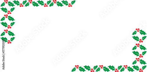 Holly leaf frame, which is a popular Christmas decoration