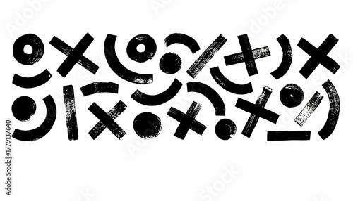 A beautiful collection of hand-drawn ribbon bows in pink, red, and orange. Sketchy crayon textured vector elements for festive gift decoration and design