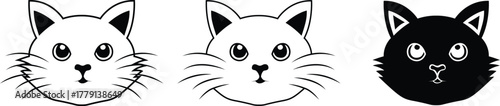 cat head vector design