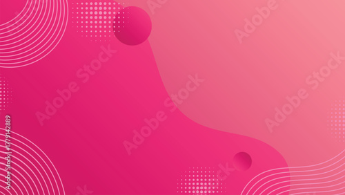 Modern Pink Gradient Abstract Background with Geometric Shapes