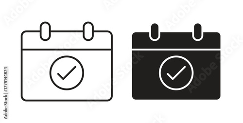 Appointment icon symbol. Vector EPS 10. line and glyph icon