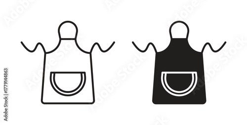 Apron icon symbol. Vector EPS 10. line and glyph icon