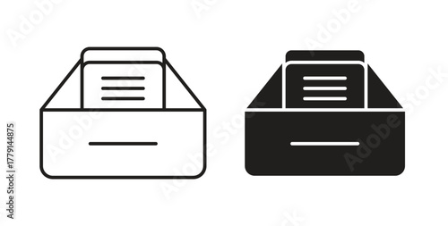 Archive icon symbol. Vector EPS 10. line and glyph icon