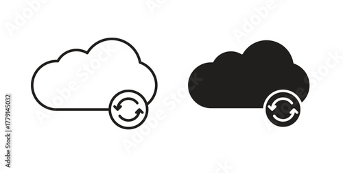 Backup icon symbol. Vector EPS 10. line and glyph icon