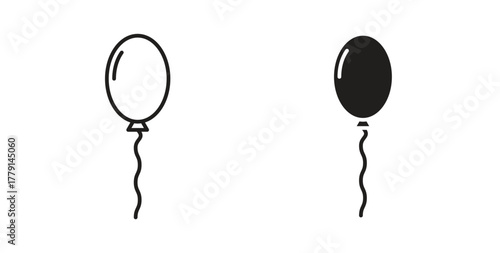 Balloon icon symbol. Vector EPS 10. line and glyph icon