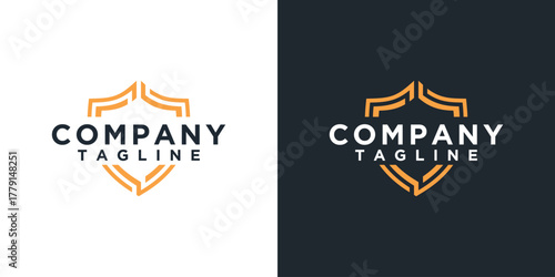 Shield logo design template. Shield logo design