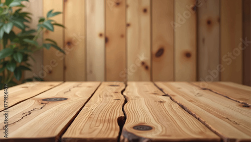 Wooden floor and wooden wall. Wooden surface. Wood background. Wooden planks.                                                  
