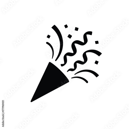 Party Popper Confetti Vector Illustration