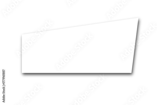 Wallpaper Mural White geometric banner shape with soft shadow isolated on white or transparent background Torontodigital.ca