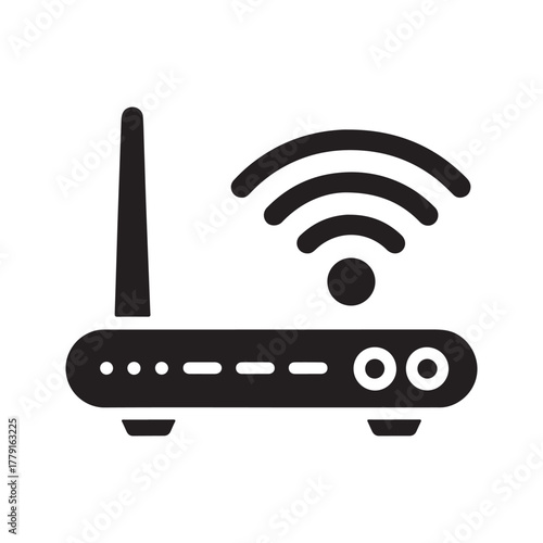 Network hotspot portable solid icon