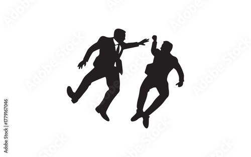  jumping people silhouettes