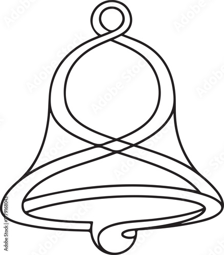 Christmas Bell and Santa Red Hat Icon – Festive Holiday icons Design, Generative Ai