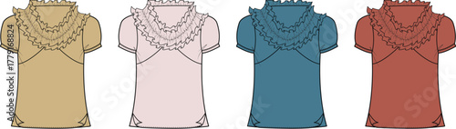 A versatile collection of short-sleeved casual shirts in various refreshing pastel and earthy colors, perfect for modern men's comfortable summer fashion and everyday style