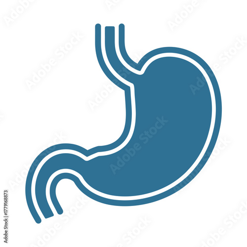 Clean vector illustration of a human stomach medical organ icon scalable eps vector