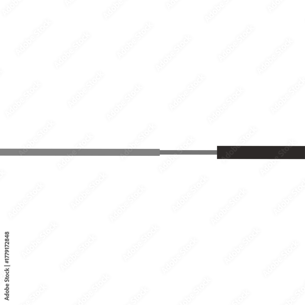 Fototapeta premium Simple Icon of a Stylus Pen with Black Tip and Gray Shaft on Transparent Background Representing Digital Input or Drawing Tools