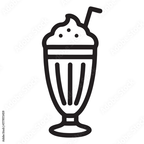 milkshake icon vector