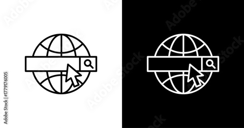 Http  White Icon Set Design