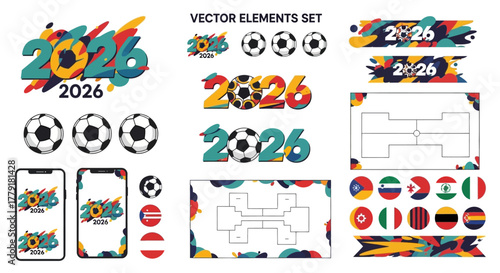 2026 Global Soccer Championship Vector Kit & Social Media Templates