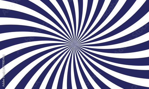 Abstract swirling blue and white rays bursting outward from a central point