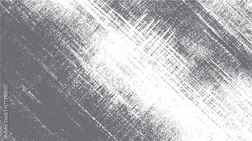 Abstract textured background with diagonal lines and speckles in shades of gray and white vector