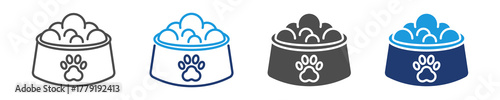 pet bowl icon set multiple style