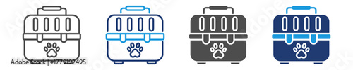 pet carrier icon set multiple style