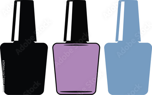 Nail polish bottle vector graphic design beauty manicure fashion cosmetic product artful
