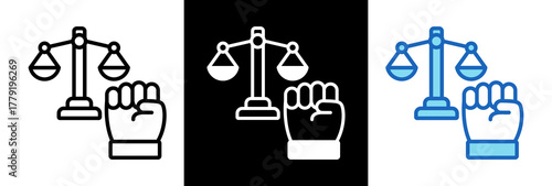 Democracy whiteblack icon