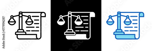 Rule Law whiteblack icon