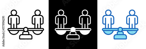 Equal Before Law whiteblack icon