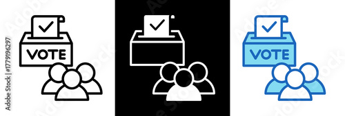 Citizen Vote whiteblack icon