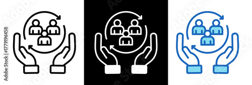 Inclusion whiteblack icon