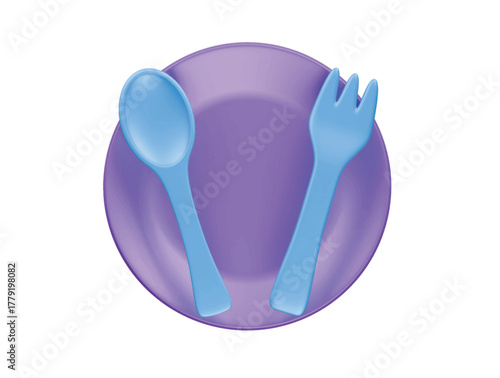 cultery icon 3d illustration render