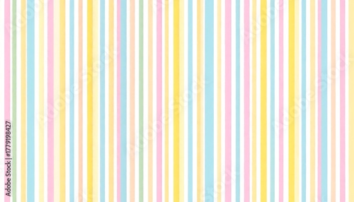 Wallpaper Mural Pastel-colored, vertical stripes pattern across a white background creating a visually pleasing, simple design. A vibrant and clean aesthetic Torontodigital.ca