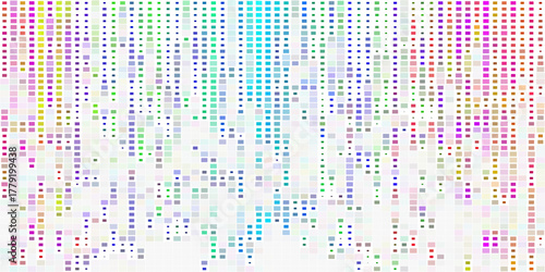 Background image using squares of various colors. Background for fabric, textile, cloth, wrapping design. Vector illustration.