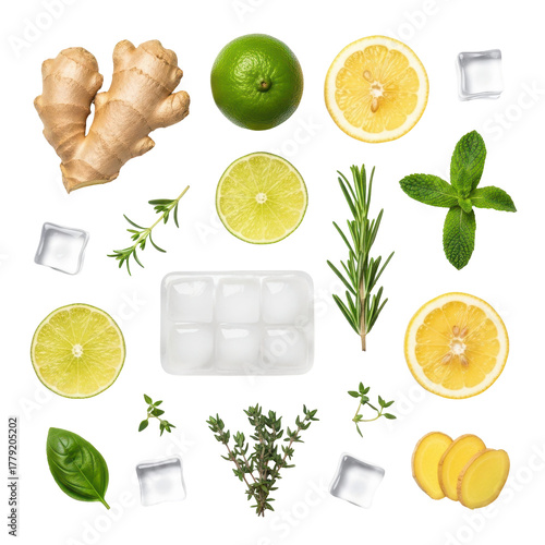 Fresh ingredients arrangement: A vibrant display of fresh ingredients, bursting with color and flavor, ready to elevate culinary creations.