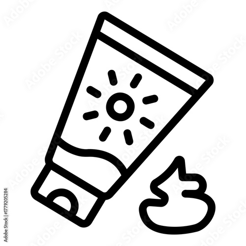 sunscreen Line Icon
